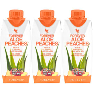 Forever Aloe Peaches Mini Tripack (Χυμός Αλόης Βέρα με ροδάκινο. Τρία τεμάχια των 330 ml)