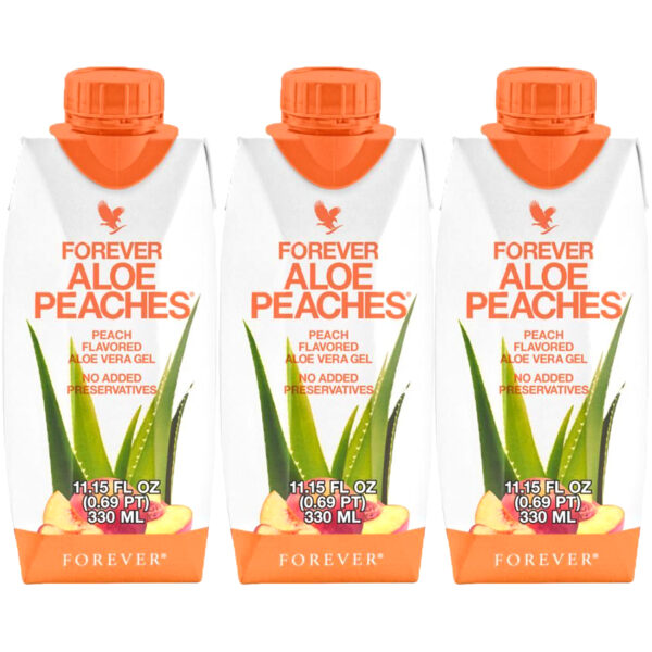 Forever Aloe Peaches Mini Tripack (Χυμός Αλόης Βέρα με ροδάκινο. Τρία τεμάχια των 330 ml)